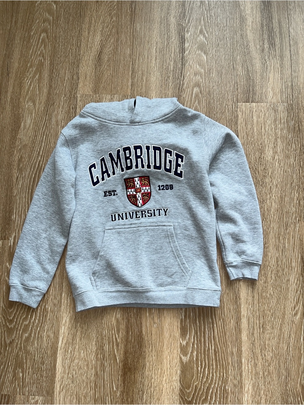 University of Cambridge Grey Kids Hoodie Sweatshirt